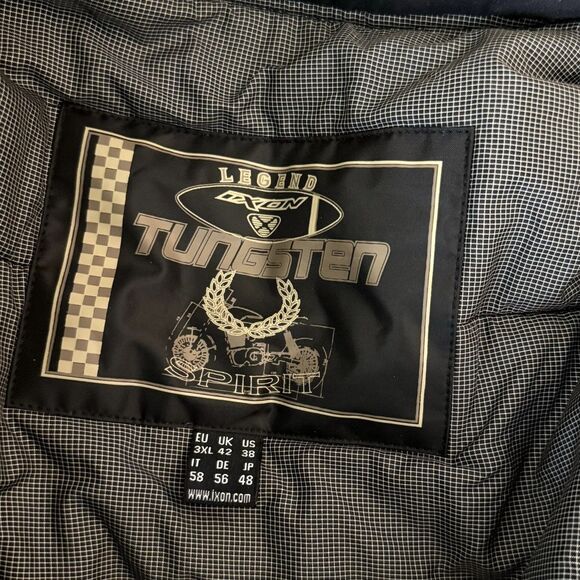 Legend Tungsten Riding Spirit Mens Motorcycle Jacket Black US 38 M bv - Picture 8 of 9